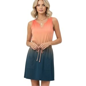 Saukole Casual Ombre Gradient T-shirt Dress NWT SKUW418